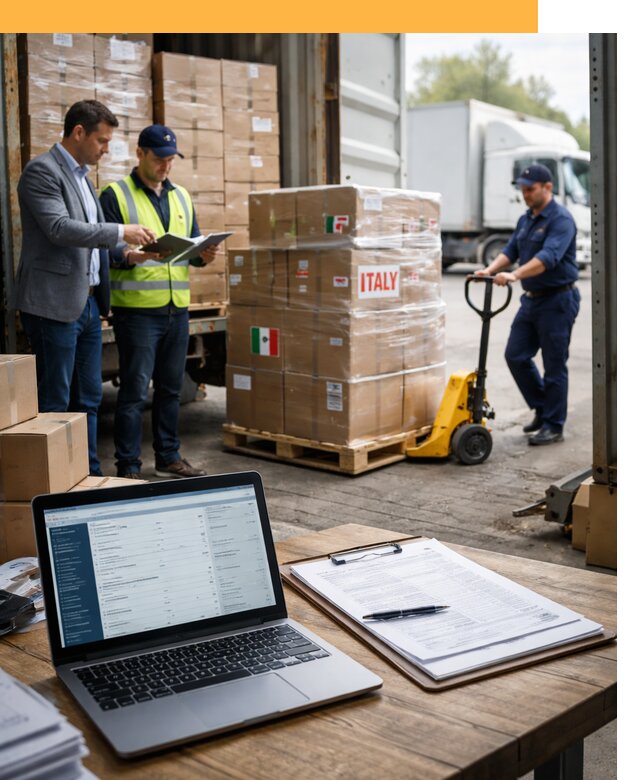 Доставка грузов из Италии: морские и авиаперевозки от 18652