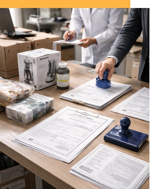 Сертификация импортных товаров от 12434 с таможенным сопровождением